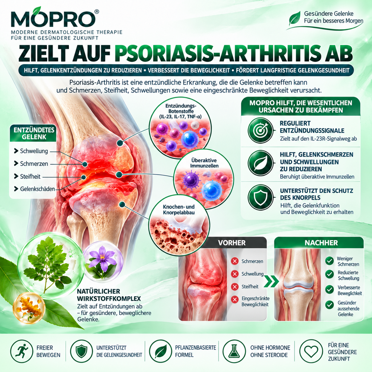 🔥 Nur noch 10 Stück verfügbar! Erhalten Sie 30 % Rabatt auf Ihren zweiten Einkauf! MOPRO® hilft, sichtbare Schuppenbildung, Rötungen, Trockenheit und Juckreiz zu reduzieren und unterstützt gleichzeitig psoriasisgeplagte Haut. 💚
