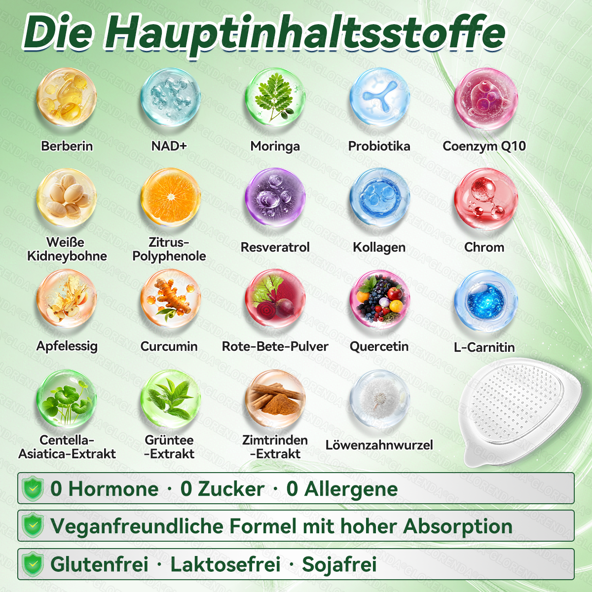 🔥🔥 Kaufen Sie mehr als 10 Packungen und sparen Sie 30%! GLORENDA® Mikronadel-Pflaster sind sicher und getestet. Mit 4–6 Packungen unterstützen Sie Gewichtsmanagement, Blutzuckerregulation, Verdauungsgesundheit und langanhaltende Energie!