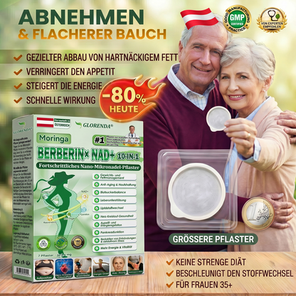 🔥🔥 Kaufen Sie mehr als 10 Packungen und sparen Sie 30%! GLORENDA® Mikronadel-Pflaster sind sicher und getestet. Mit 4–6 Packungen unterstützen Sie Gewichtsmanagement, Blutzuckerregulation, Verdauungsgesundheit und langanhaltende Energie!